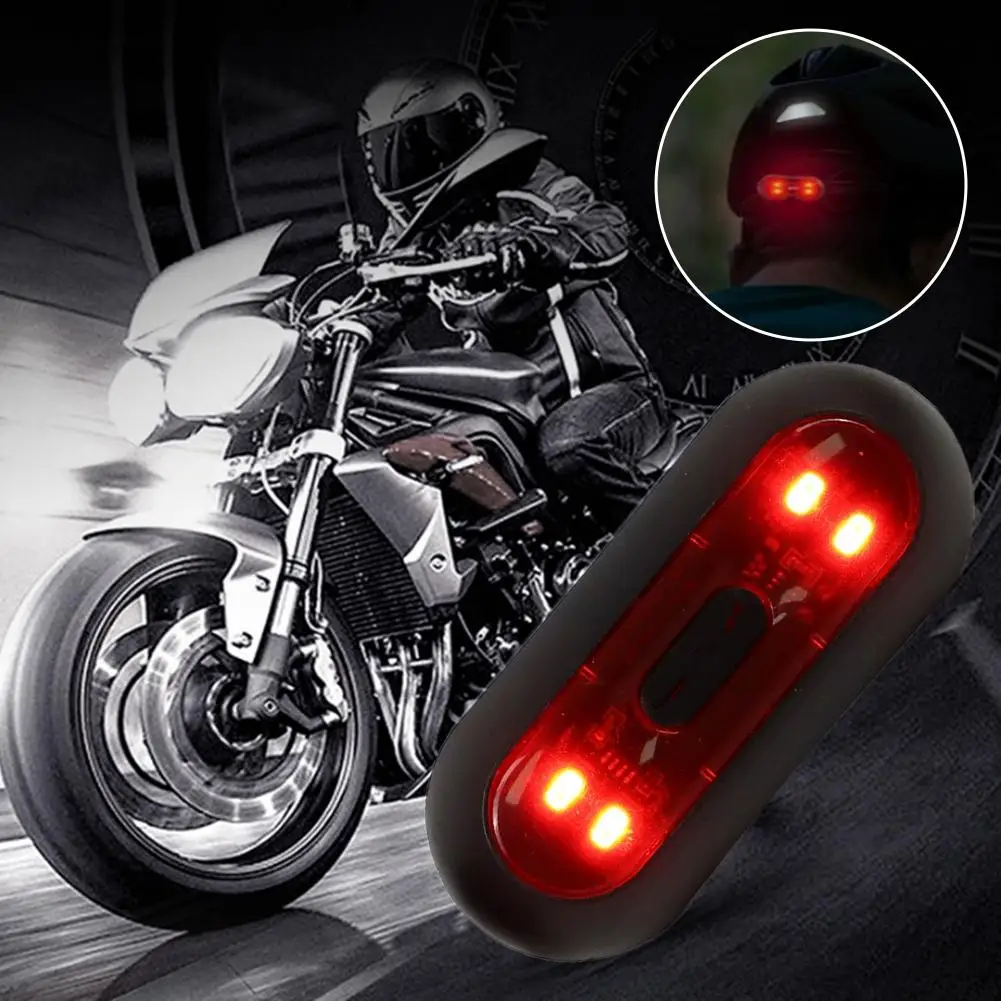 

Motorcycle Helmet LED Tail Light, USB Rechargeable Waterproof Bicycle Warning Light, Night Riding Safety Signal Light