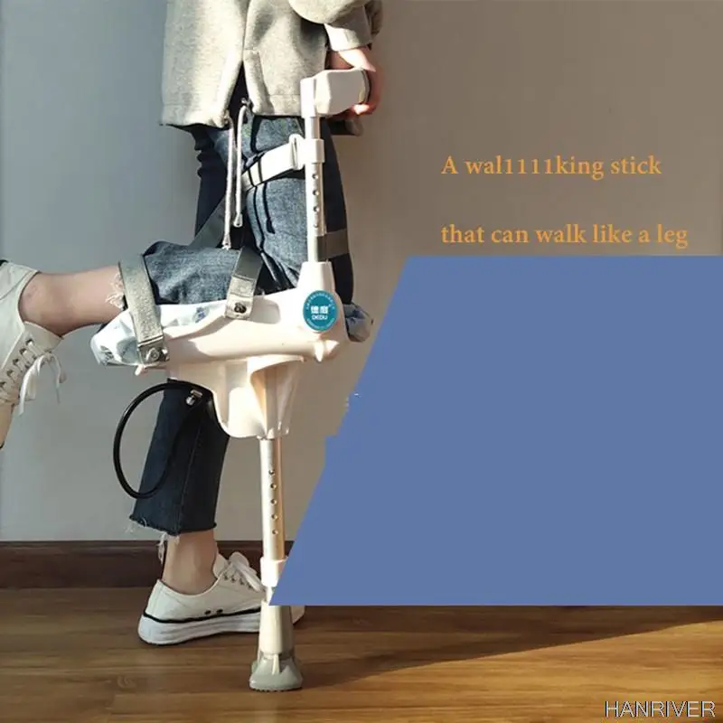 Walking Aid With Retractable Crutch Support For Knee Joint Crutch FractureRehabilitation Training For Leg And Knee Injury Patien