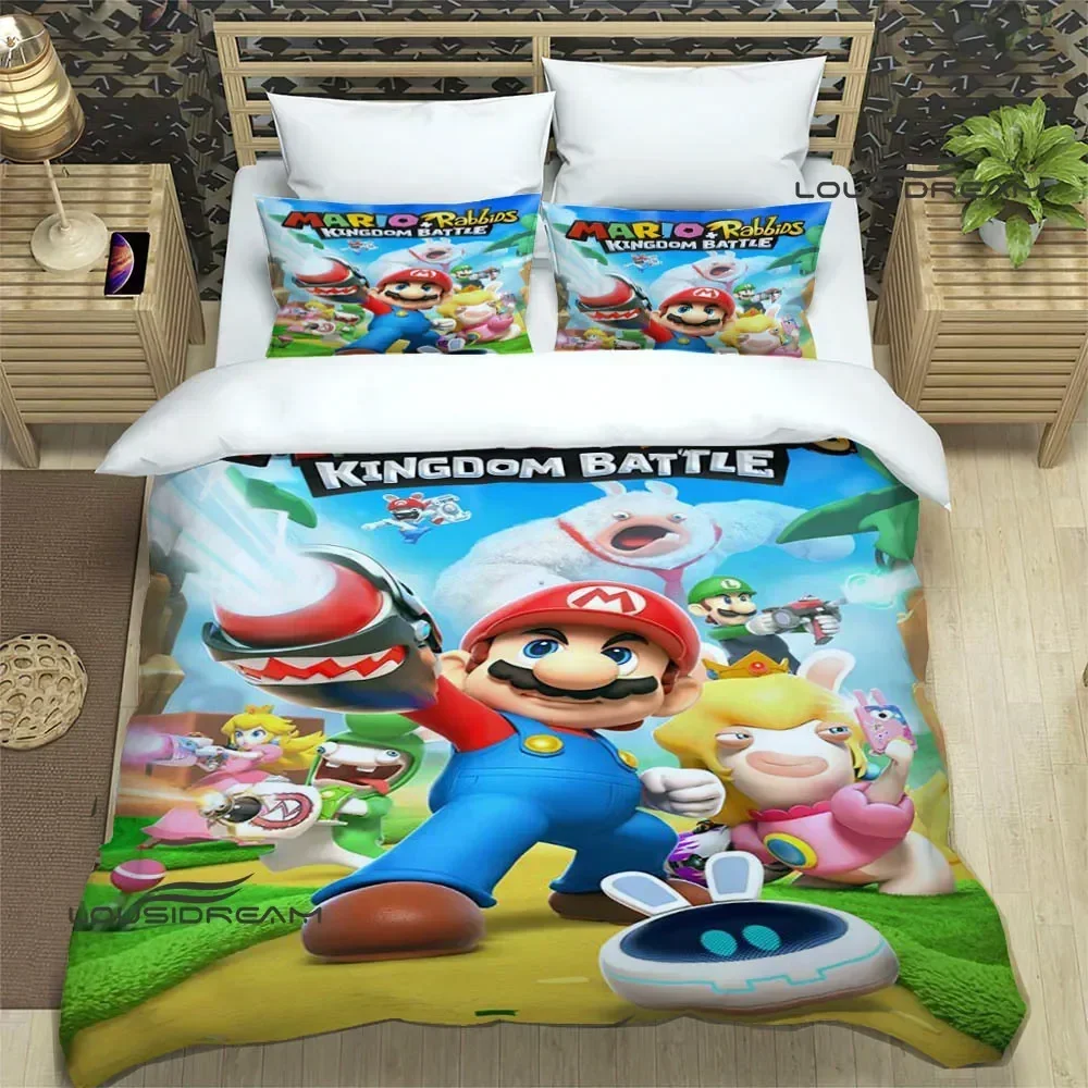 Cartoon M-Marios-Bros print Bedding Sets exquisite supplies set duvet cover bed comforter set bedding set luxury birthday gift