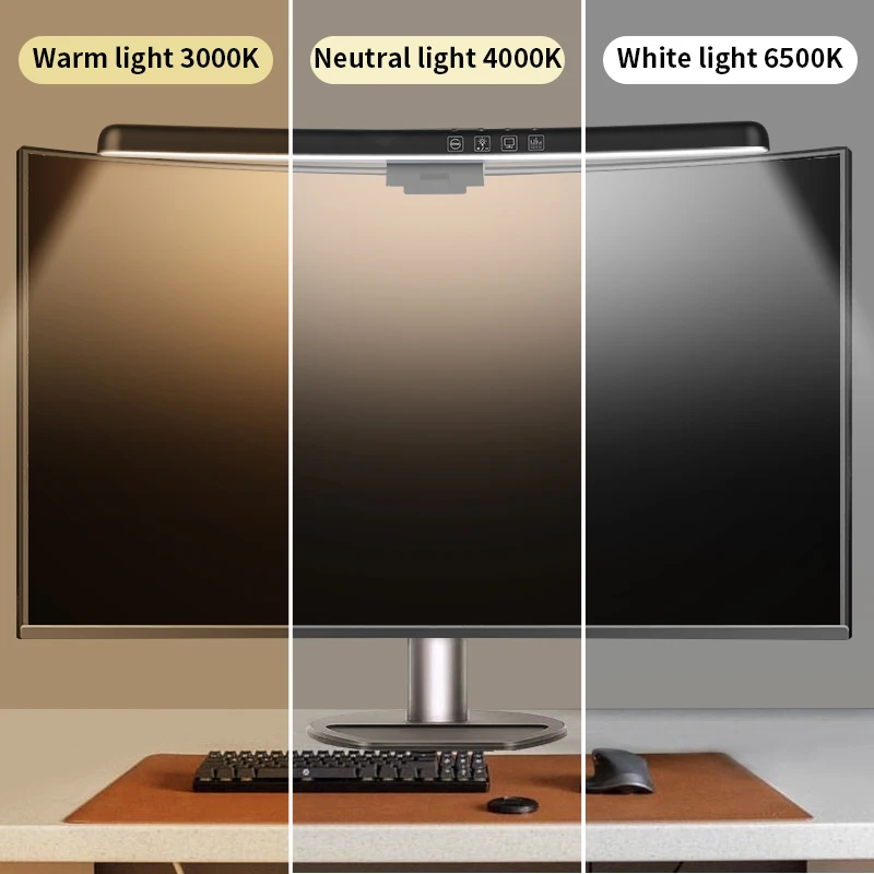 Curved Monitor Light Bar Rgb Computer Screen Lamp Dimmable Backlight Hanging Laptops Gaming Gamer Office Lighting