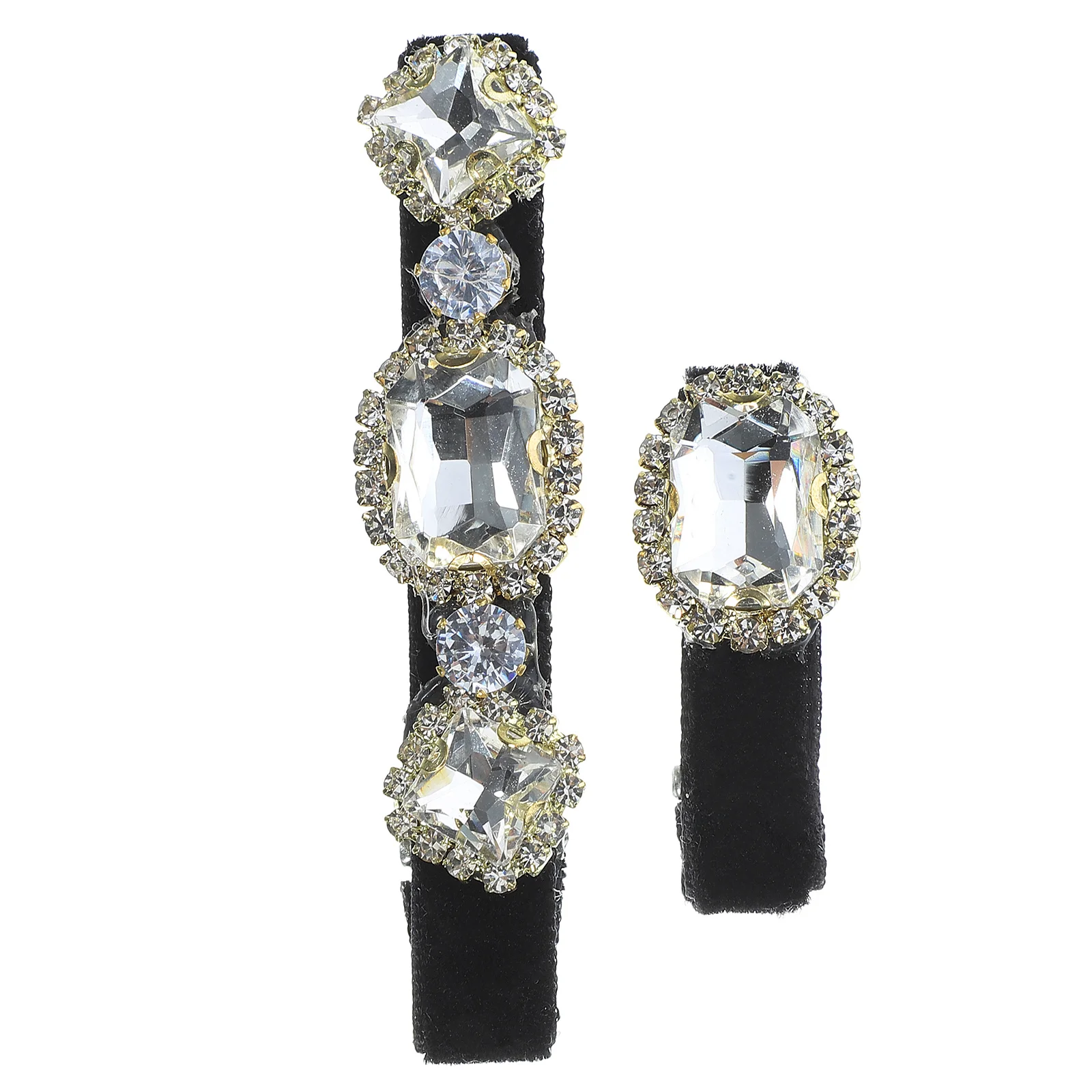 قطعتان من مشابك الشعر المصنوعة من حجر الراين للنساء من إكسسوارات كلاسيكية على شكل بطة بيل #6