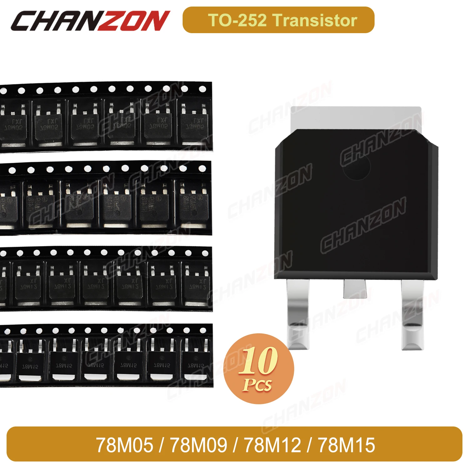 10Pcs/Lot TO-252 78M05 78M09 78M12 78M15 Linear Regulator Transistor 0.5A Bipolar Junction BJT Tube Fets Smd Integrated Circuits