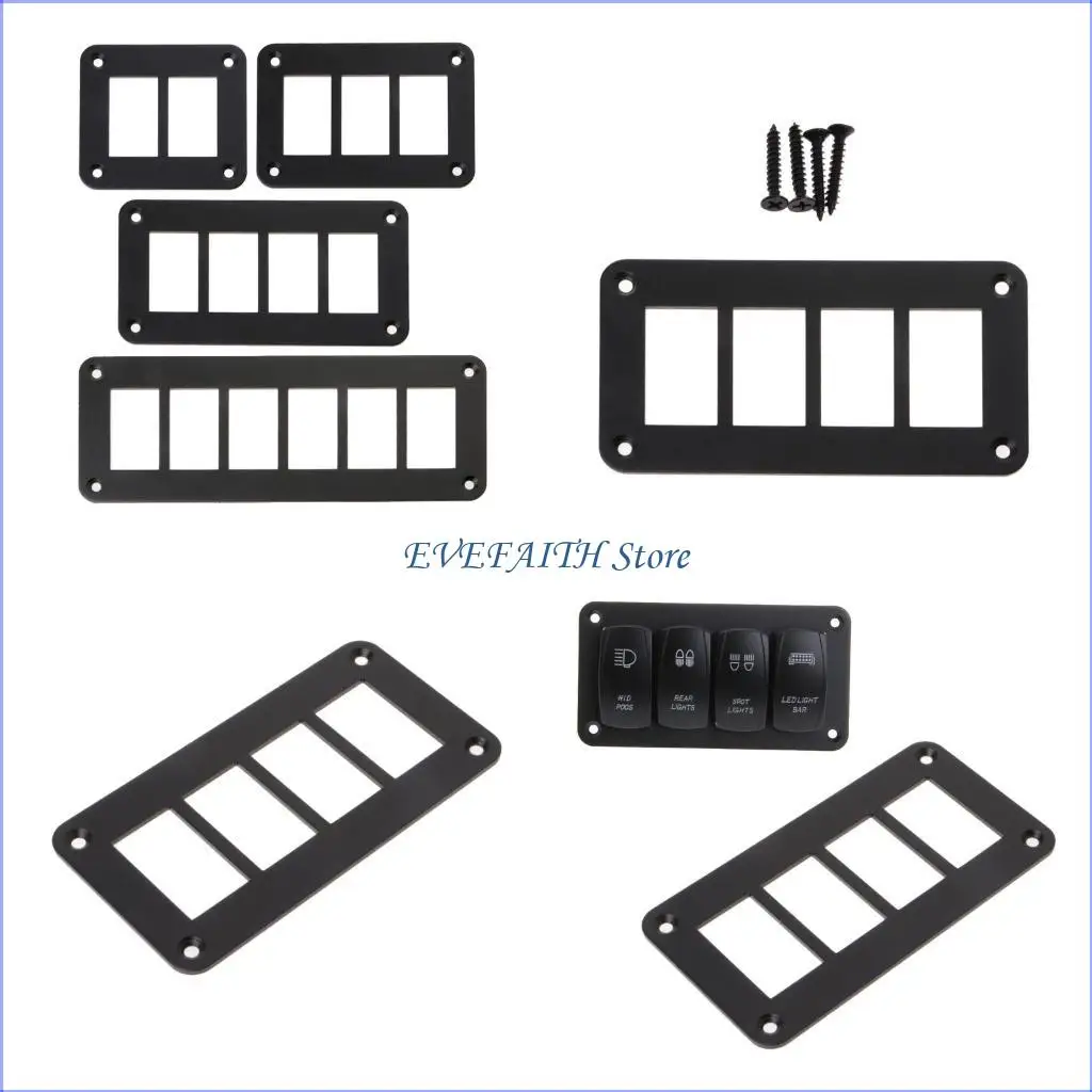 

124B Car Marine Boat 2/3/4/6 Way Aluminum Alloy Rocker Switch панель панель панель