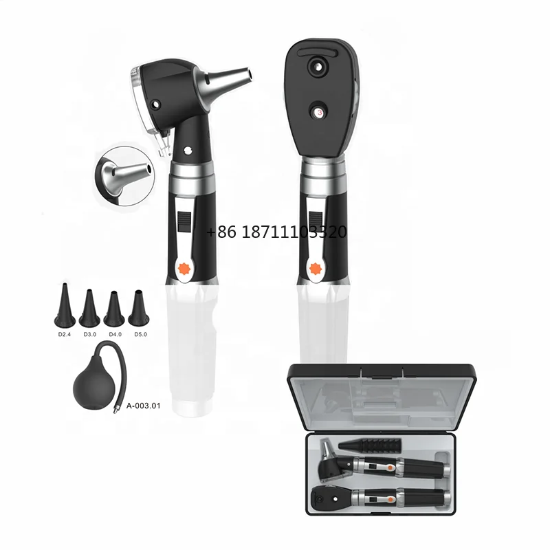 

Handheld Portable Medical Fiber Optic Ear Otoscope Endoscope Ear Eye Examination ent Set Ophthalmoscope Otoscope