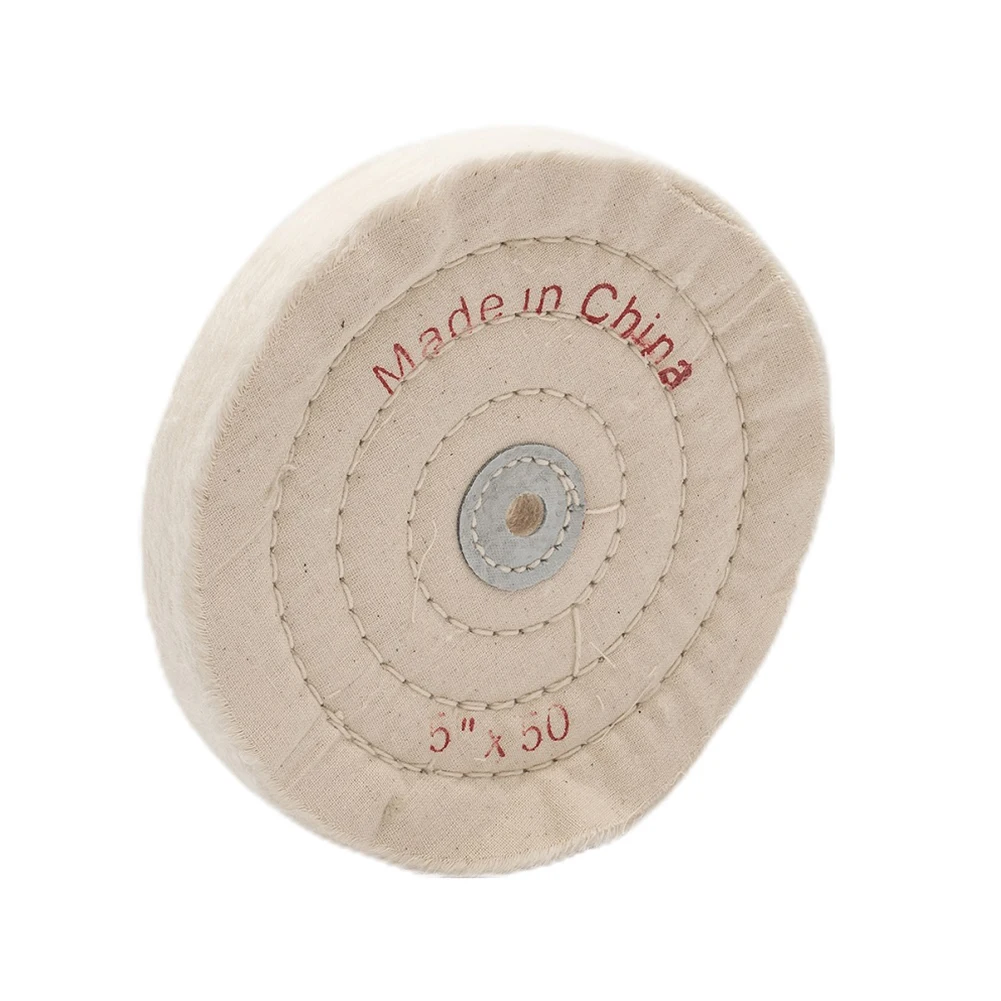 Workshop Buffing Wheel Cloth Wheel For Metal Grinding And Polishing Tools Jewelry Metal Stainless Steel White 1 Pcs