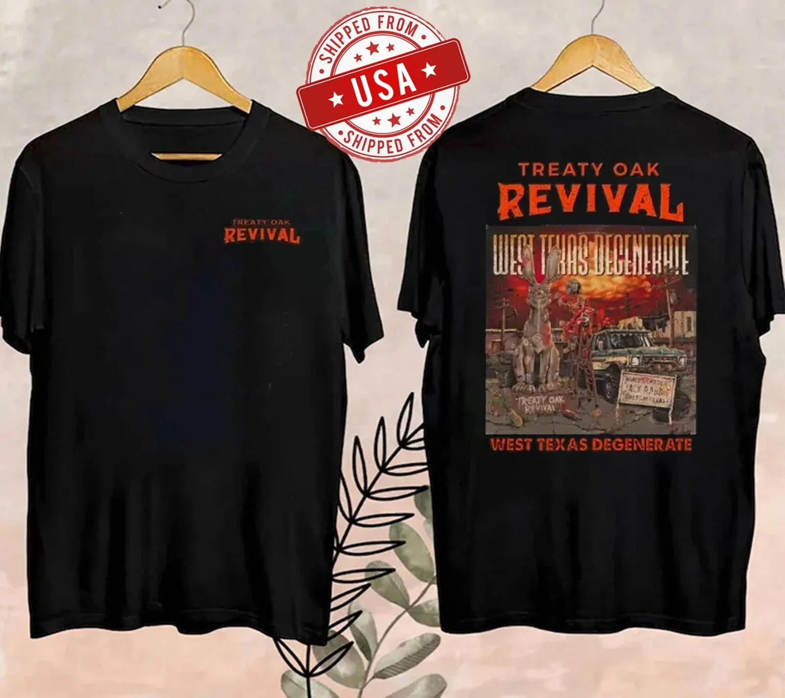 Treaty Oak Revival T-Shirt, West Texas Degenerate Classic Style Celebrate