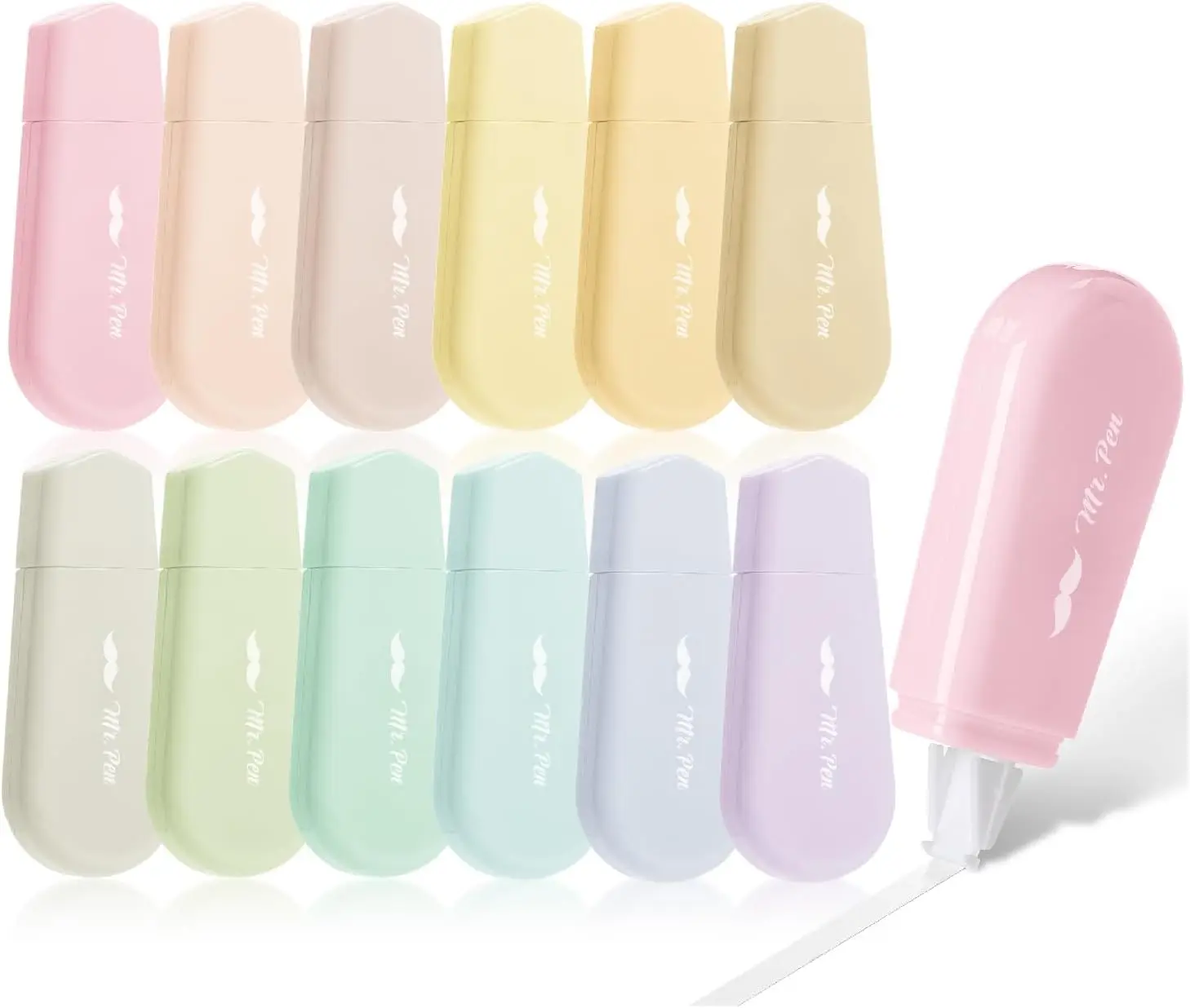 Pastel Correction Tape 12-Pack, 0.2