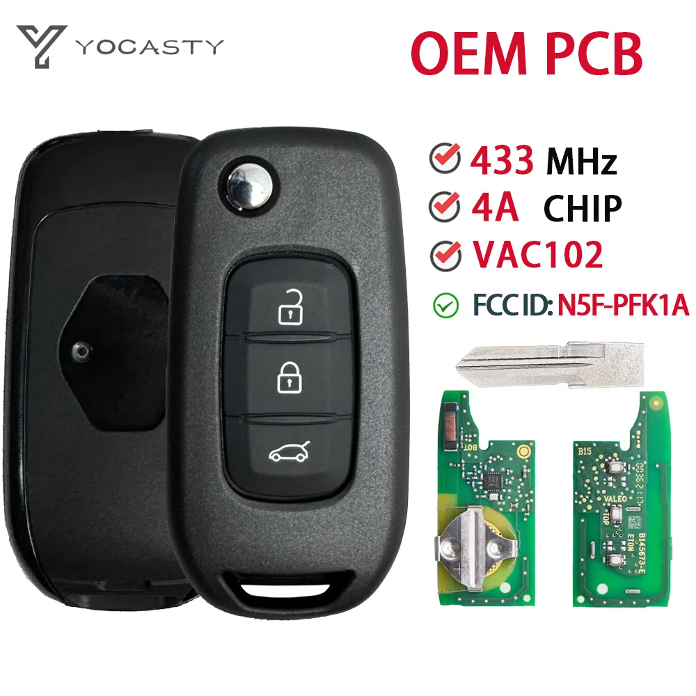 

YOCASTY IC: 3248A-RFK1A OEM печатная плата для Renault Oroch Logan Duster Sandero FCCID: N5F-PFK1A 433 МГц 4A чип ключ дистанционного управления