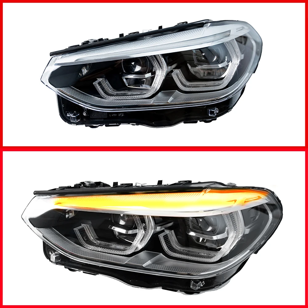 For BMW X3 G01 G08 2018-2021 Headlights Assembly Replacement LED Lens Flashing Turn Signal Light Plug and Play Original Style