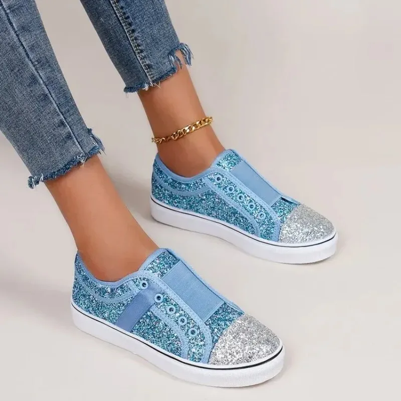 Zapato de mujer vulcanizada púrpura, plataforma, transpirable, con cordones, casual, zapatilla exterior image 6