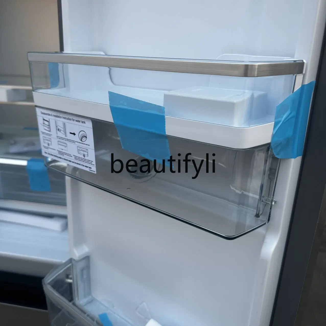 Frigorifero domestico multiporta in stile francese con erogatore d'acqua, raffreddamento dell'inverter antigelo