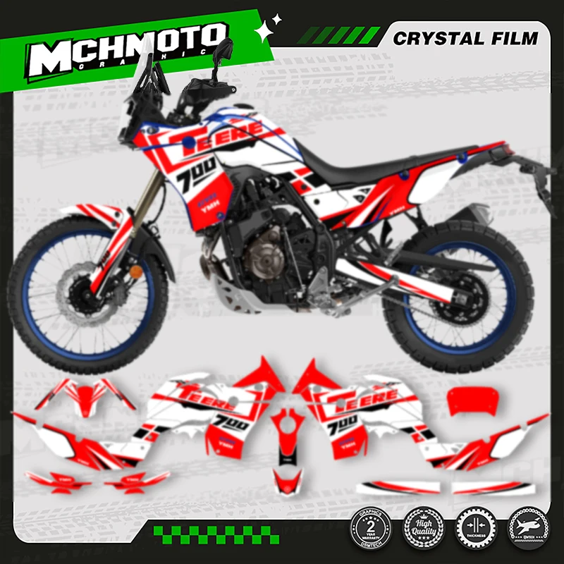 

MCHMFG MOTOR Custom Team Motorcycle Graphics Background Decal Stickers Kits For YAMAHA TENERE 700 2018-2023