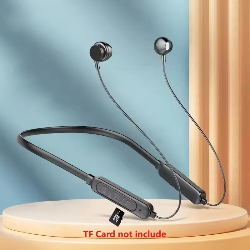 

ZLRLMHY HiFi Sound Effect Listen Music Or Sport Wear Bluetooth Neck Hanging Headphone High Capacity Battery Can Insert TF Card