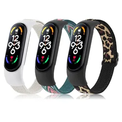 Cinturino elastico in Nylon per Xiaomi Mi Band 7 6 5 4 3 bracciale cinturino sportivo regolabile per cinturino Xiaomi Miband 7 6 5 4 3