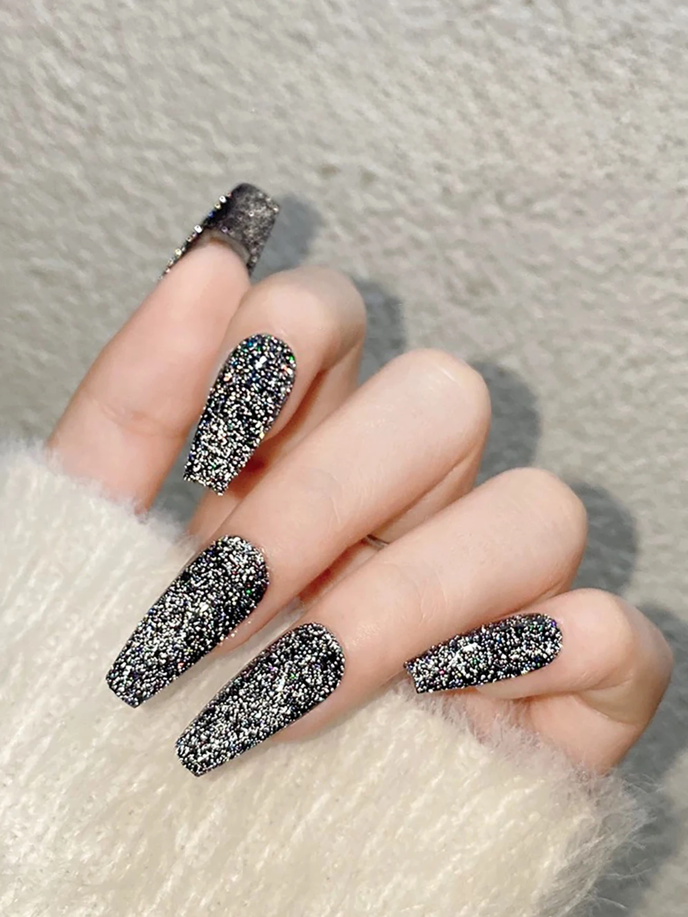 1pcs TC 새로운 스타일 깜박이는 검은 악어 다이아몬드 매니큐어 젤 인터넷 연예인 같은 스타일 화이트닝/인기 네일 아트