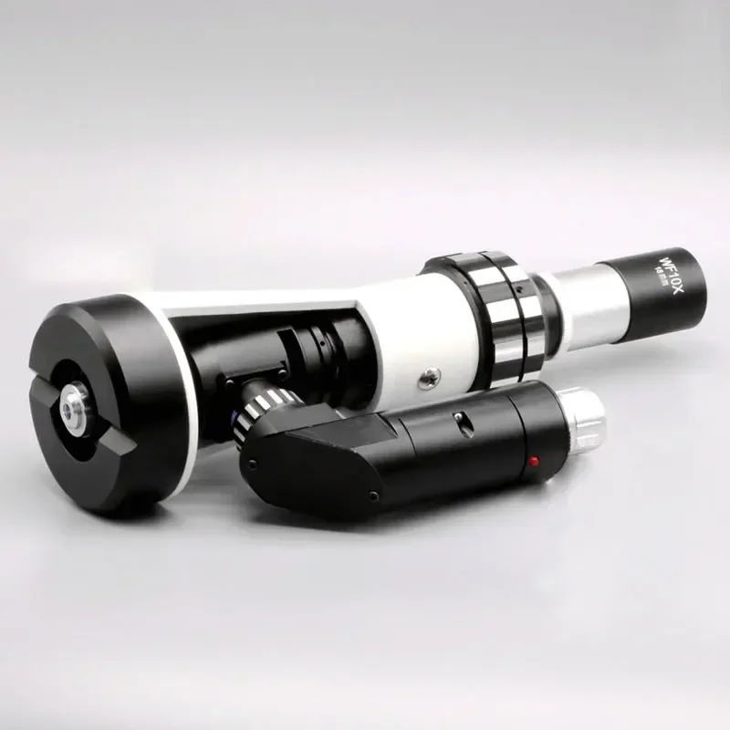 Tragbares metallografisches Zoom-Mikroskop, 100 x 400 x tragbares LED-beleuchtetes Mikroskop, inklusive Aluminiumbox, Magnetfuß