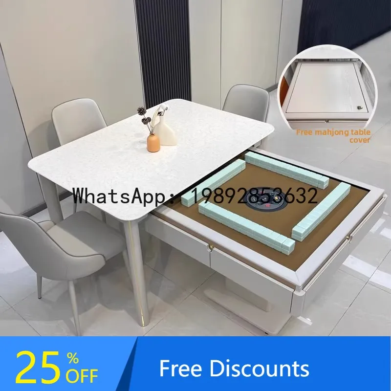 

CZ Automatic Home Imported Solid Wood Mahjong Table Dining Table Dual-use Integrated Electric Silent Modern Style Machine