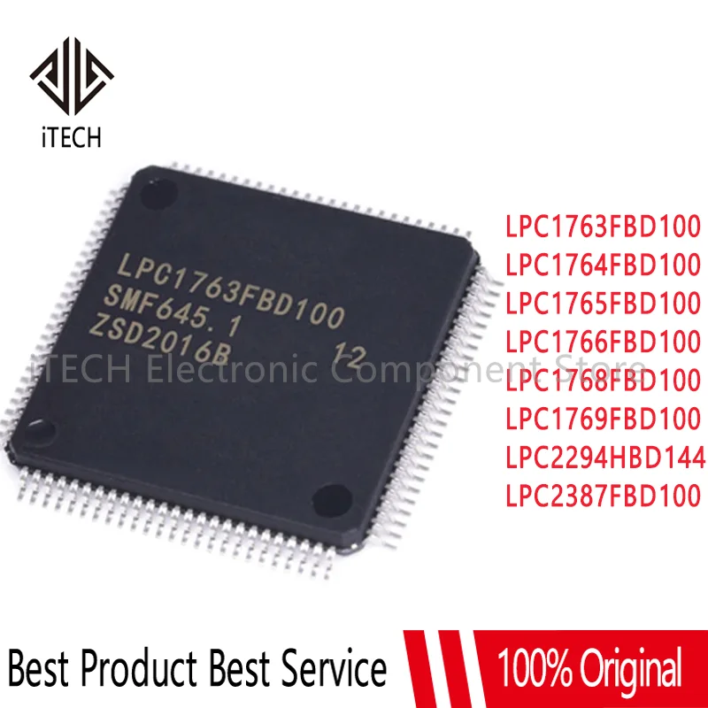 LPC1763FBD100 LPC1764FBD100 LPC1765FBD100 LPC1766FBD100 LPC1768FBD100 LPC1769FBD100 LPC2387FBD100 LPC2294HBD144 IC Chip In Stock