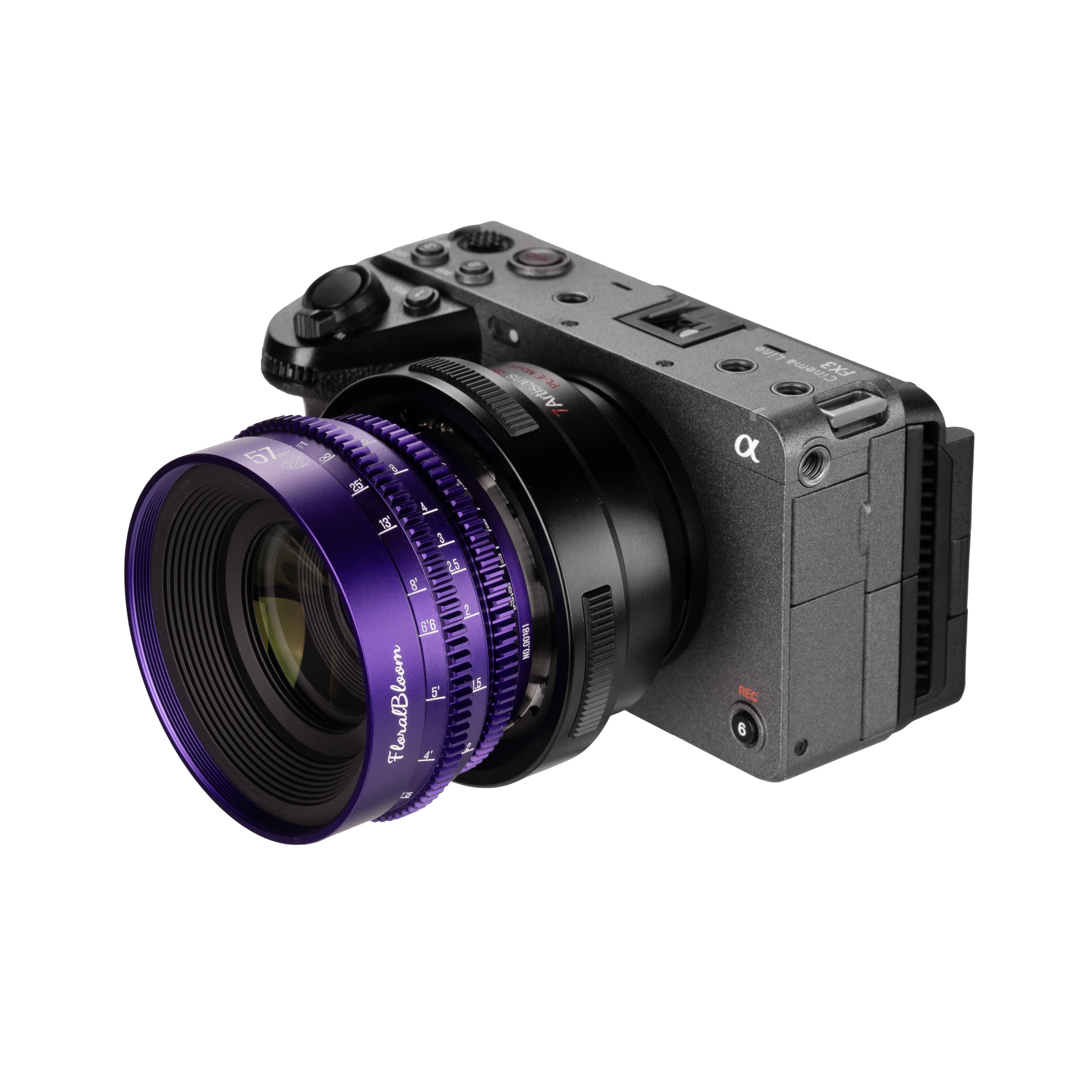

7Artisans MF 57mm T2.9 Full Frame Manual Focus Cine Lens Large Aperture Artist Bokeh for PL Mount Mirrorless Cameras Purple