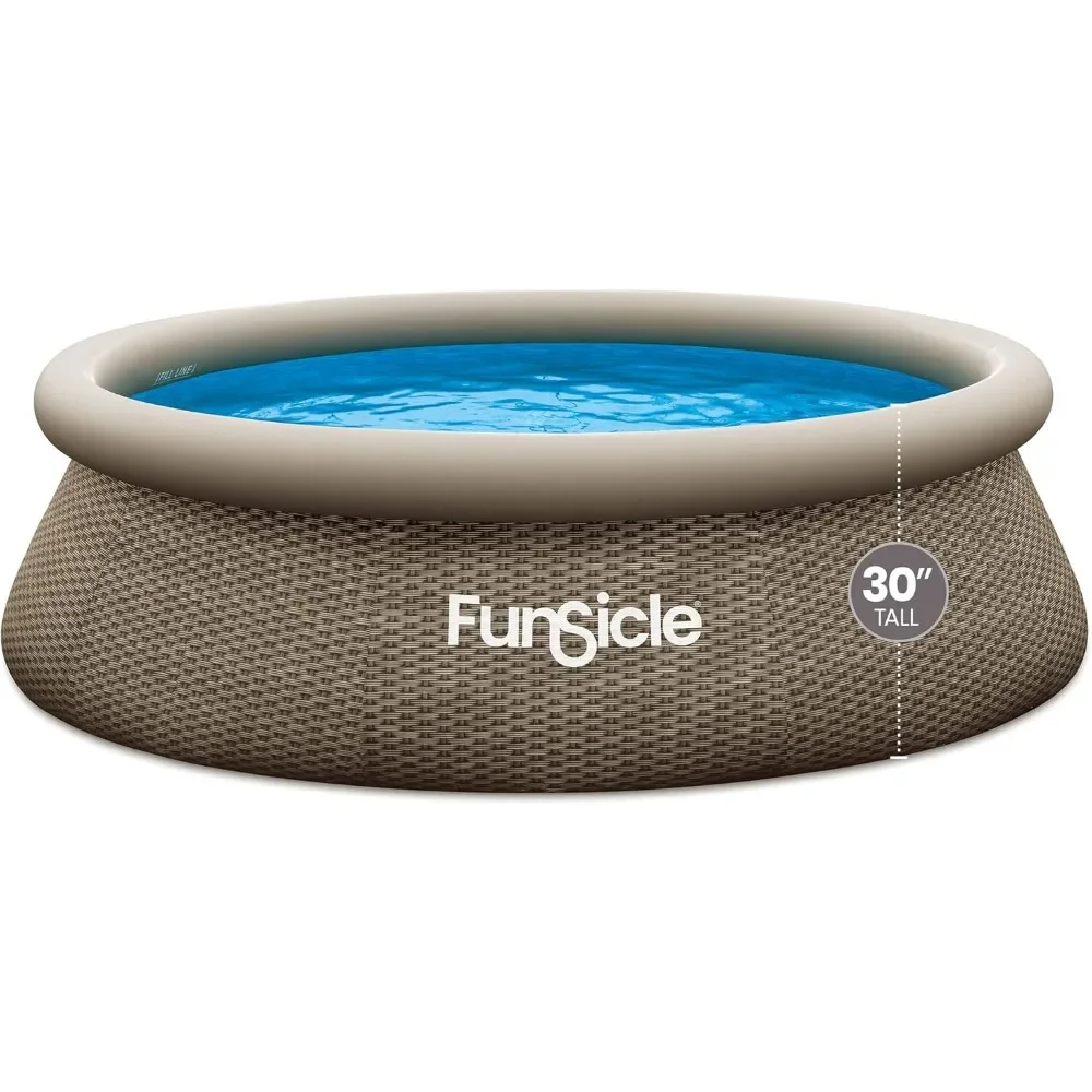 Funsicle Quickset Ronde Opblaasbare Ring Top Buiten Boven De Grond Zwembad Set Met Filterpomp