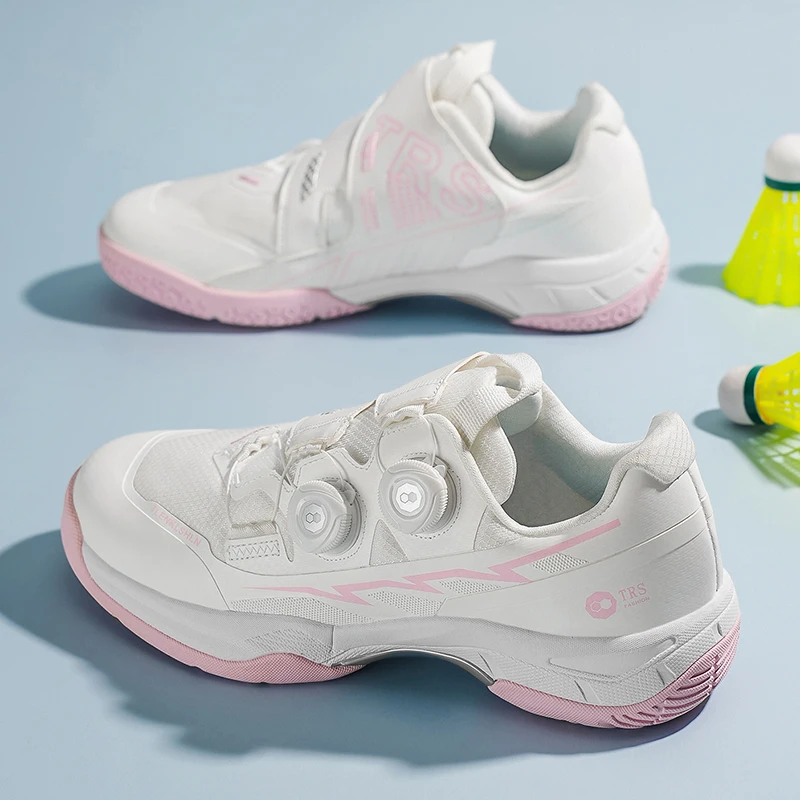 Фото Женские кроссовки для бадминтона больших размеров, НОВЫЙ стиль, мужские кроссовки для настольного тенниса, розовые, синие, парные, для волейбола, спортивные тренировочные кроссовки 7000