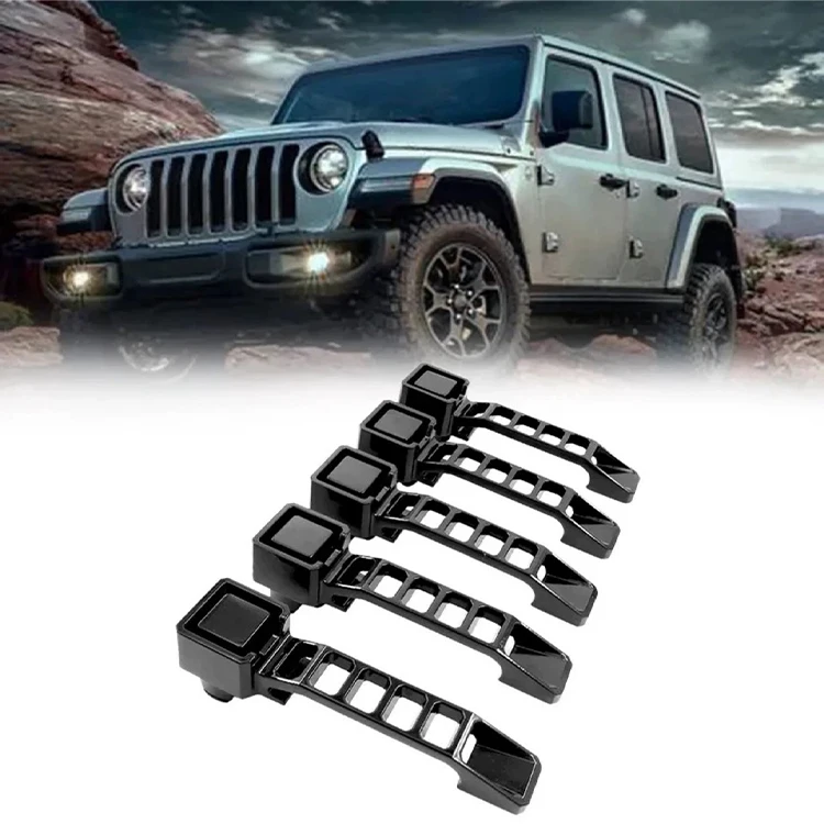 Heavy Load Nylon Door Handle Sets Exterior  Tailgate Handle Kit Compatible with 2007-2018 for Jeep Wrangler JK JKU