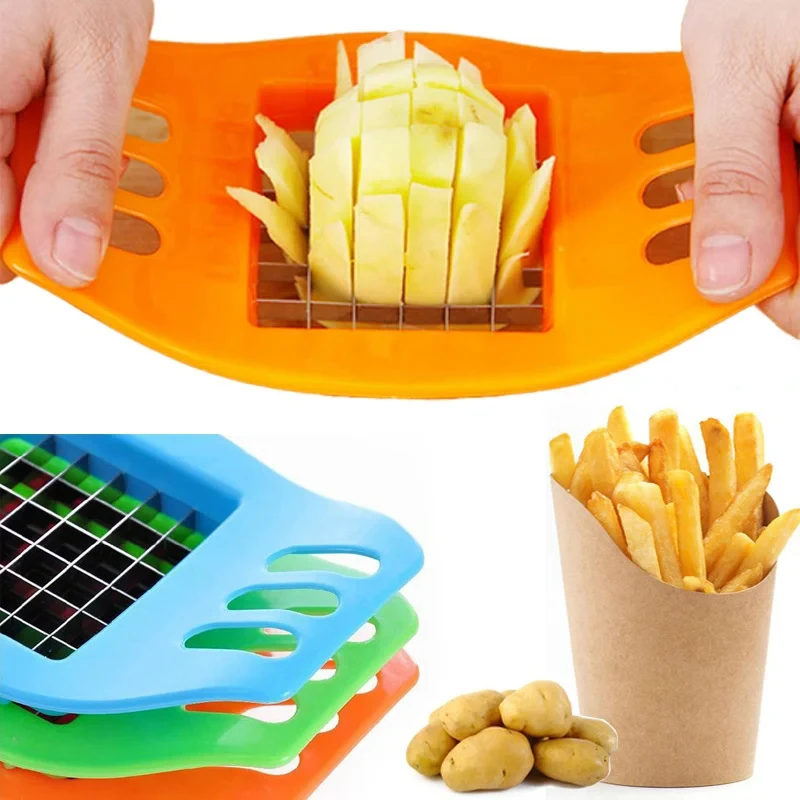 Potato Cutter Cut Into Strips French Fries Slicer Tool Kitchen Gadgets Random Cortador De Patatas Coupe Frites Овощерезка 제단기 감자