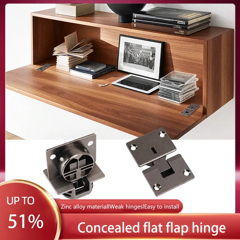 

Hidden Hinges For Under-Folding Doors Concealed Table Hinges Double Cup Hinges For Under-Folding Dresser Desk And Drawer