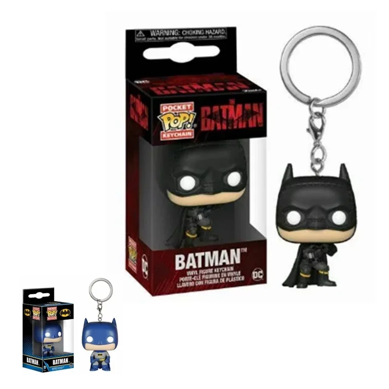 FUNKO Batman Comics nueva muñeca de acción de PVC Dark Knight edición de película llavero de vinilo juguete Pop Pocket Series modelo llavero de juguete