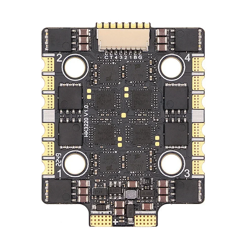 HAKRC 32BIT 60/65A AT4G_Multi_32.9 4 em 1 ESC sem escova DShot 150/300/600 PWM / Oneshot 125 20x20mm para RC FPV Racing Drone