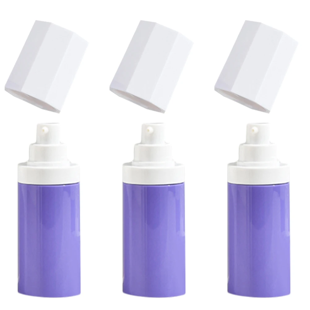 

3pcs Airless Pump Bottles Vacuum Lotion Dispenser Travel Size Refillable Leakproof Containers 50Ml For Sunscreen