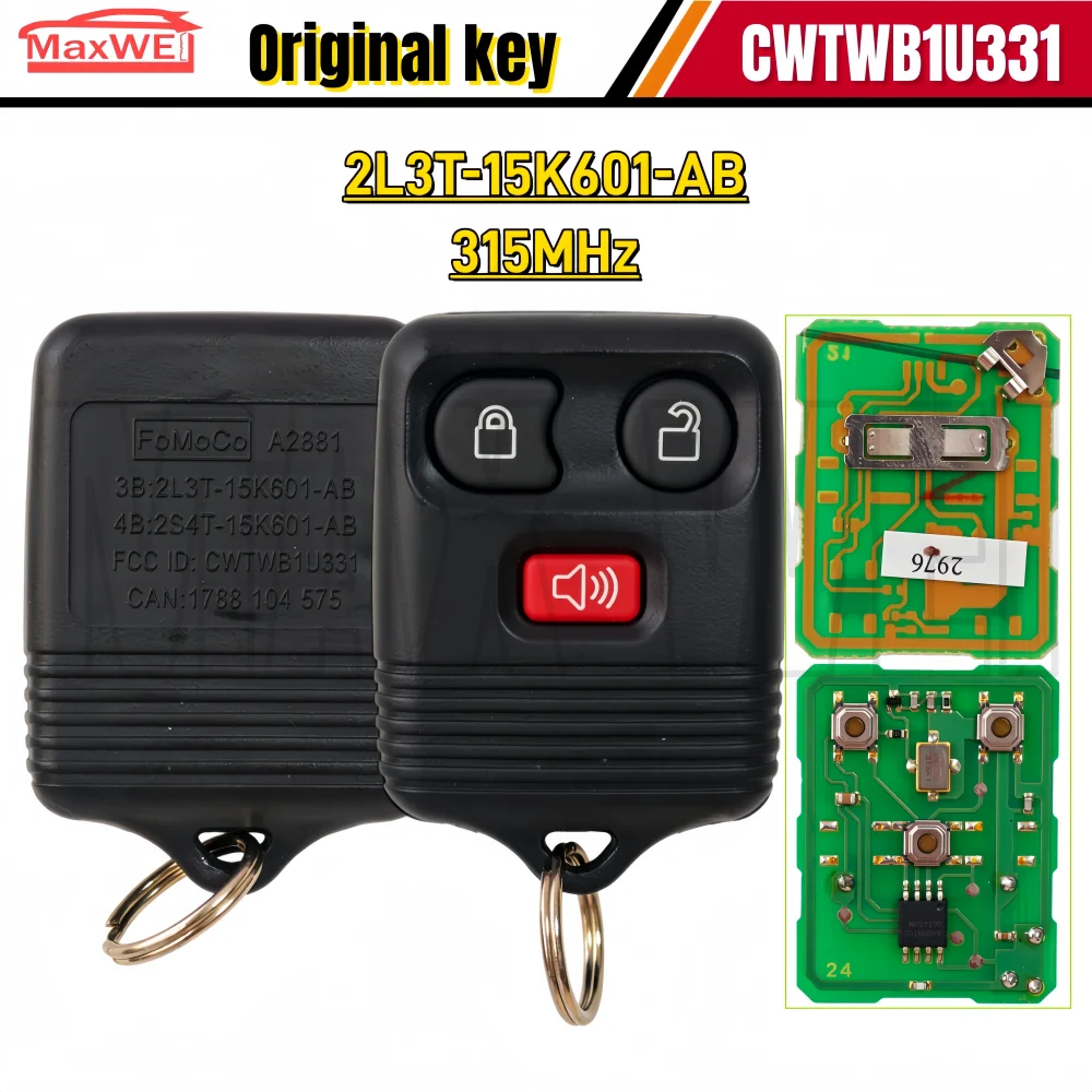 FCC ID: CWTWB1U331 2L3T-15K601-AB 315MHz Original  Key for Ford Escape Expedition Focus Fusion Mustang Explorer Navigator