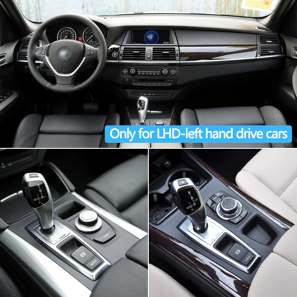 LHD Car Center Console Gear Shifter Trim Cover Panel For BMW For BMW X5 X6 E70 E71 E72 2007-2009 51166954947,51169164485