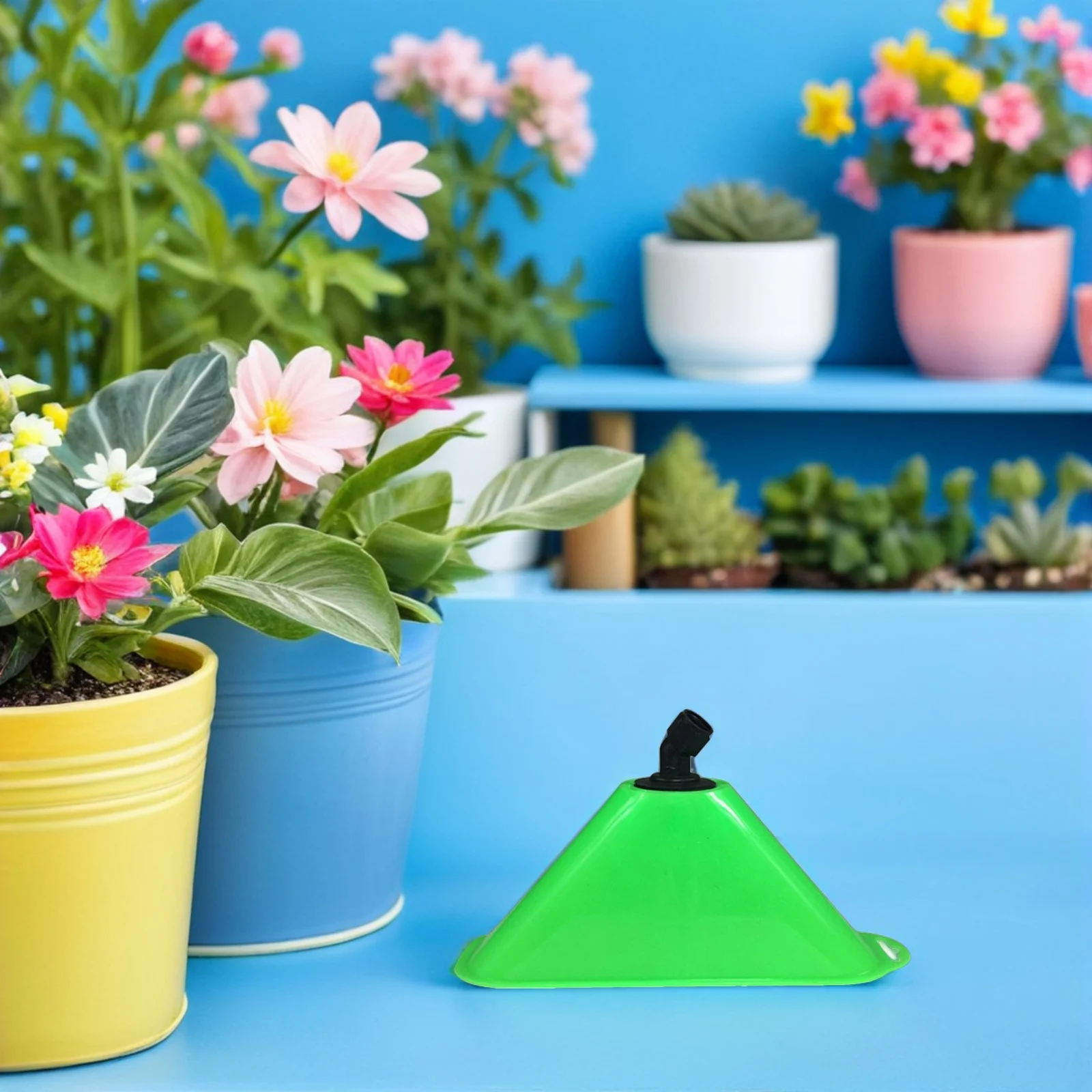 

3Pcs Fan Type Sprinkler Nozzle Windproof Sprayer Cover Horn Shape Gardening Watering Accessory for Even Spray Distribution