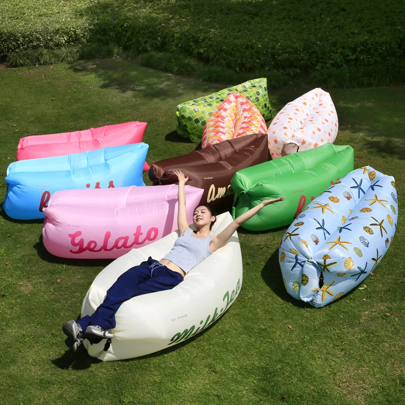 Outdoor portable lazy inflatable sofa Water beach Grassland park Air bed sofa toys inflatable chair Fast Infaltable Air Sofa