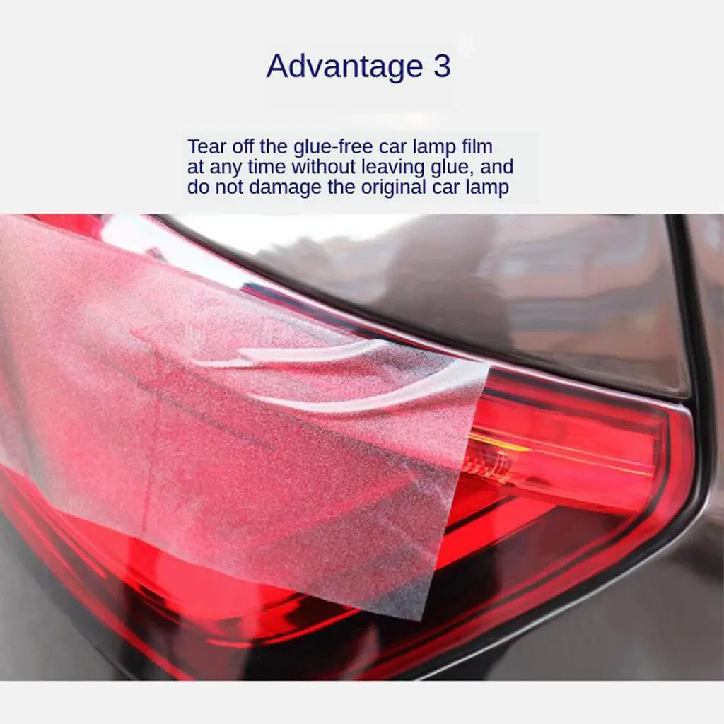 2x 30 X 100cm 12 Inches Self Headlight Tint Film, Tail Lights, Smoke Fog Lights Sheet Sheet Wrap Sticker ()