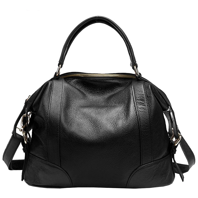 

Nesitu High Quality A4 Top Grain Cowhide Lady Genuine Leather Women Handbag Shoulder Messenger Bag Fashion Tote Purse M1006