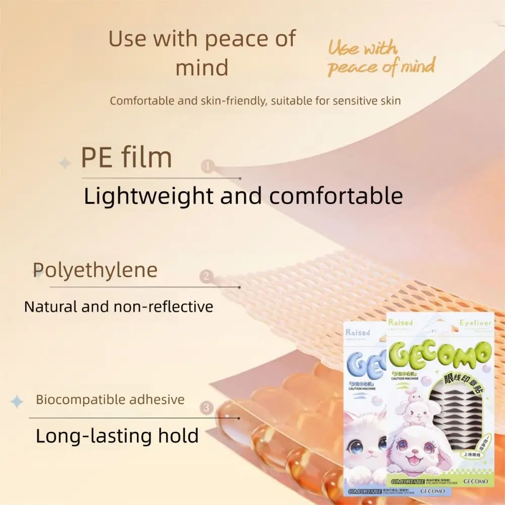 Adesivi per timbri per eyeliner resistenti all'acqua Stampaggio adesivo resistente al sudore Resistente all'acqua Facile da usare Resistente al sudore