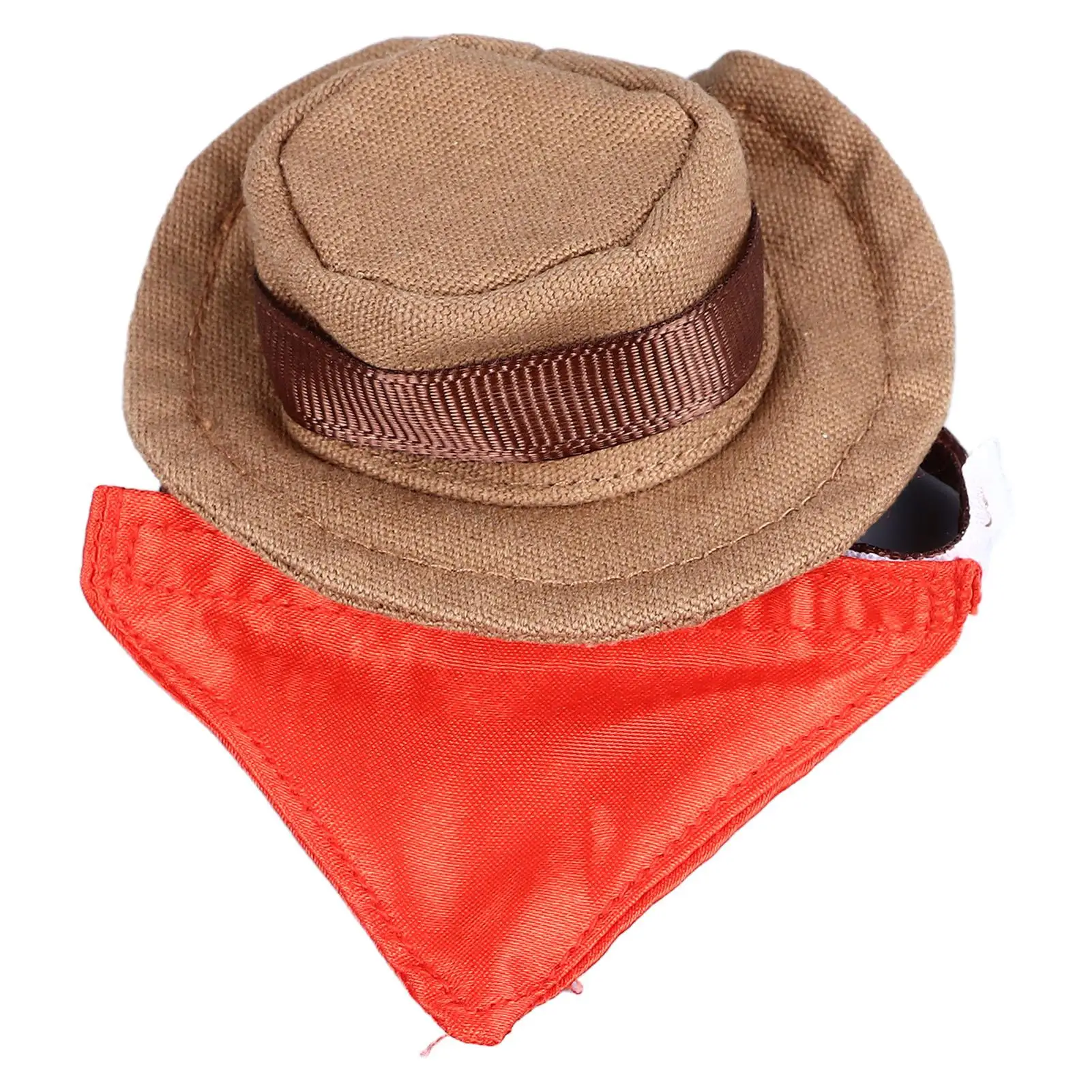 Bearded Dragon Cowboy Hat & Bandana Costume with Removable Bib for Small Animals - Perfect for lizard & Hamster Outfit!