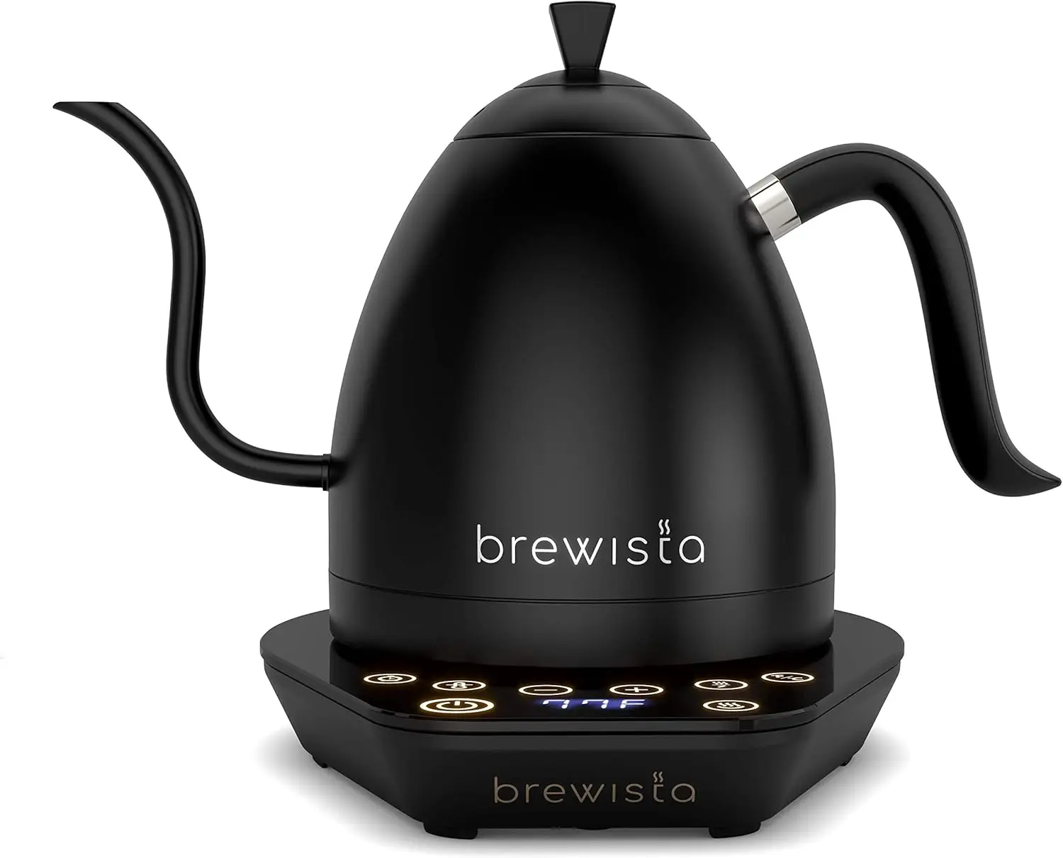 Electric Gooseneck Kettle, 1 Liter, For Pour Over Coffee, Brewing Tea, LCD Panel, Precise Digital Temperature