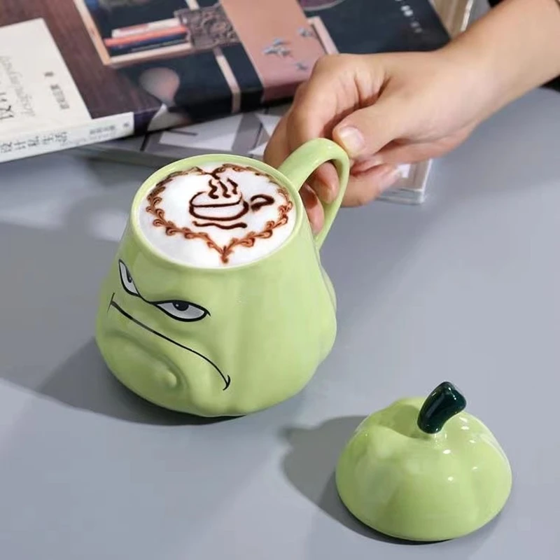 

450ml Creative Angry Squash Ceramic Mug Funny Drinking Water Cup Coffee Milk Coffee Tea Personalized Mugs Home Office Decoration