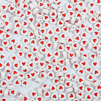 Acrylic Heart Shaped Beads Handmade DIY Making Beaded Bracelets Necklace Accessories
