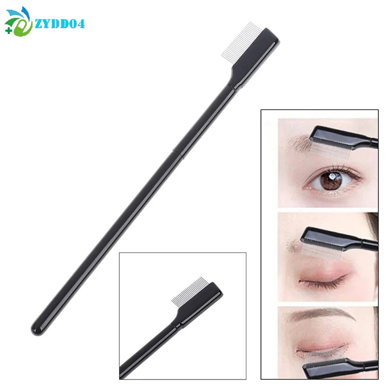● 1/2 pièces en acier sourcil cils peigne Extension brosse métal peigne pinceaux de maquillage outil, 17.8 cm
