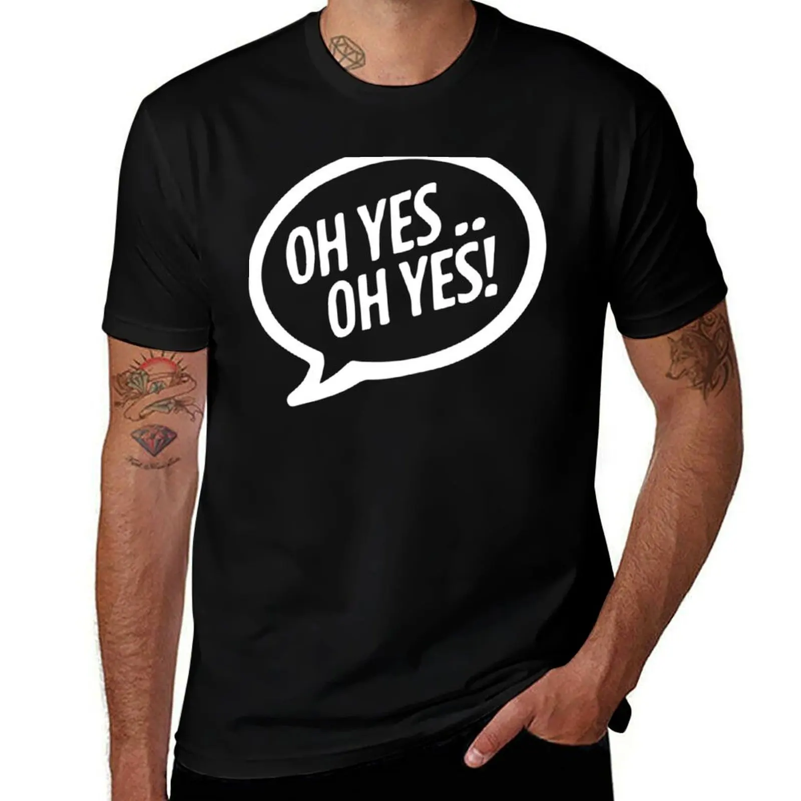 

Carl Cox Oh Yes Oh Yes White Text T-Shirt cotton tshirt 100% t shirts for man cotton soft T-Shirt