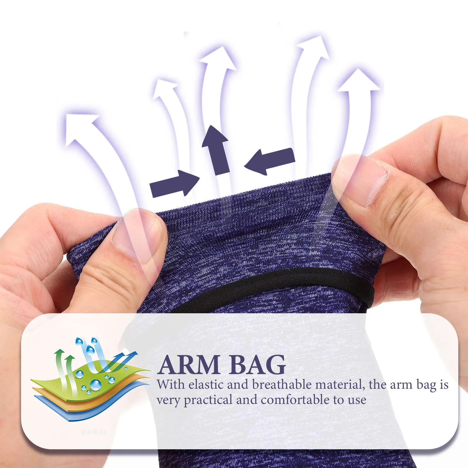 تشغيل الهاتف شارة مرنة تنفس الذراع حقيبة كيس التخزين للرياضة حامل هاتف الخليوي مريحة تناسب تشغيل شارة حقيبة