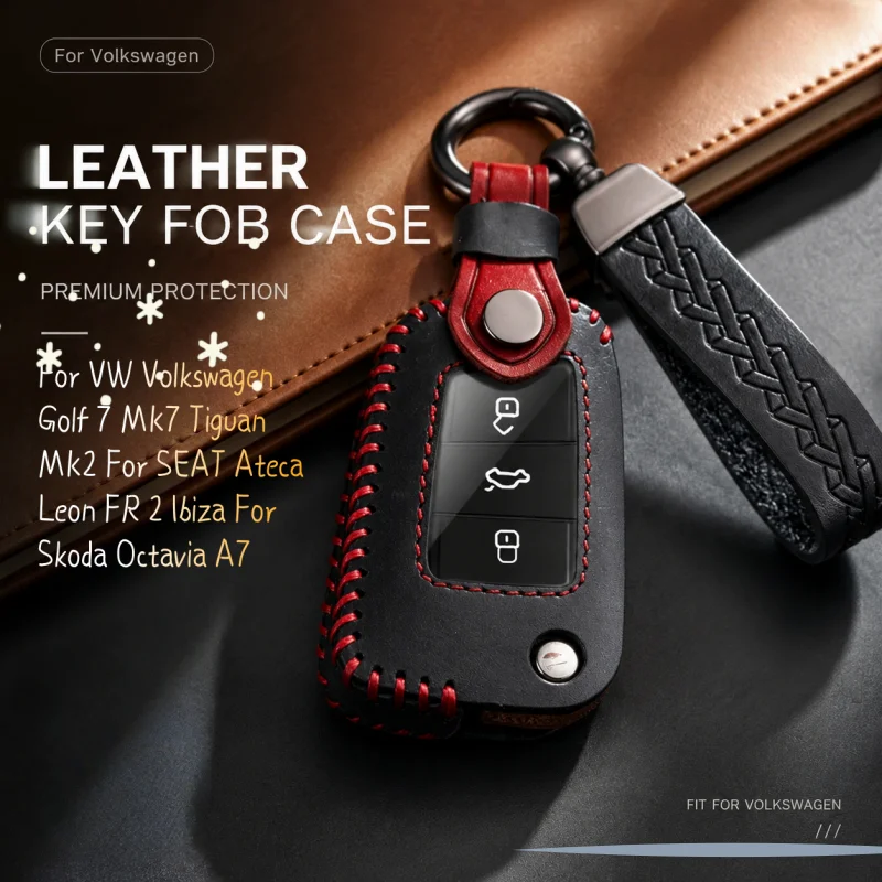 

For Volkswagen VW Polo Golf 7 Passat Tiguan MK2 Beetle Ateca Caddy T5 Flip Folding Car Key Case Cover Accessories