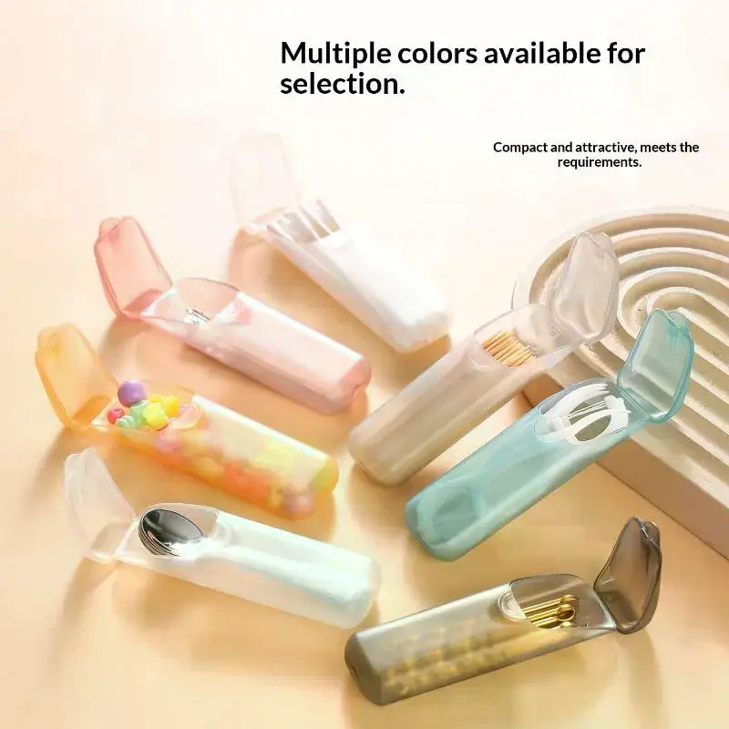 5pcs/set Mini Toothpick Storage Boxes Toothpick Holder With Lid Home Kitchen Restaurant Portable Small Toothpick Case