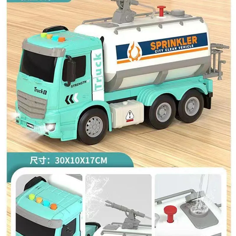 Simulation Inertial Engineering Truck Cement Mixing Discharge Acousto-optic Concrete Set Toy Car Toys for Kids 2 To 6 Years Old