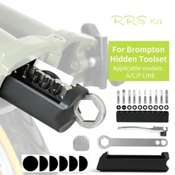 For Brompton Bicycle Hidden Type Repair Kit Magnet Frame Inner Storage Bag And Wrench Bicycle Mounting Repair Tool Box