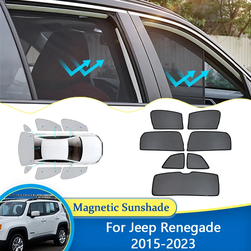 

For Jeep Renegade 2015 2016 2017 2018 2019 2020 2021 2022 2023 UV Protection Shield Window Sunshade Side Visor Windshield Car